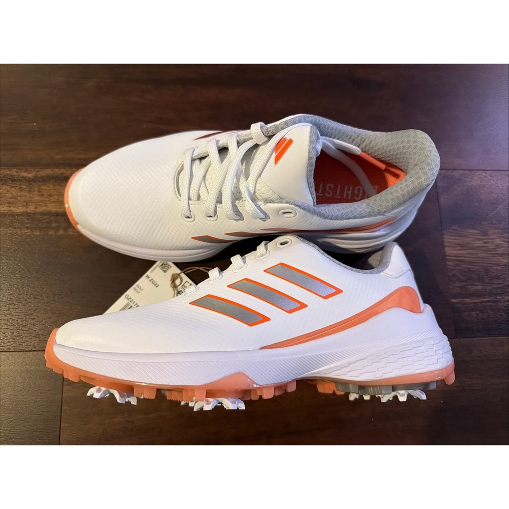 New Adidas Womens ZG23 Golf Shoes Size 6 White Orange